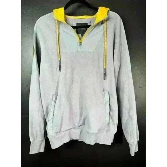 Brothers and Sons Men's French Terry Anorak 1/4 Zip Hooded Pullover - Size M - Picture 1 of 8
